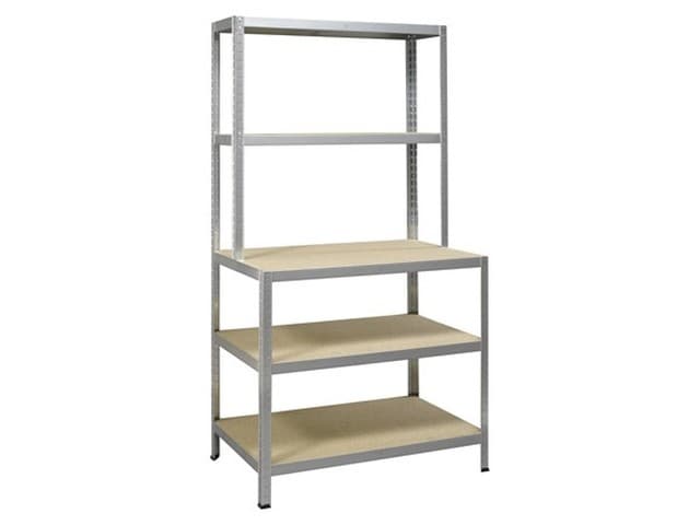 Etagere Metal/bois/gris 186X100X60/30-200K