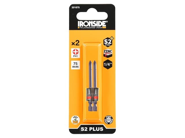 Bits 1/4 X 75 MM, 2PCS PH 1