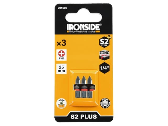 Bits 1/4 X 25 MM , 3 Pcs Sq 2
