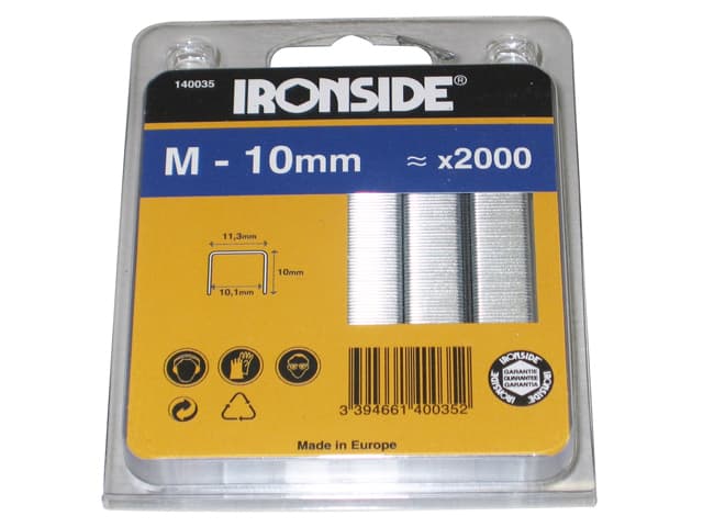 Agrafes M 10MM Blister 2000PCES.