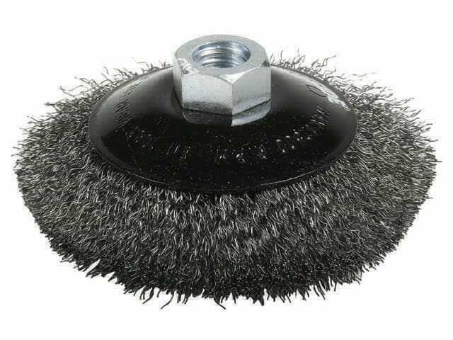 Brosse Conique D100x10mm Fil Ondule M14