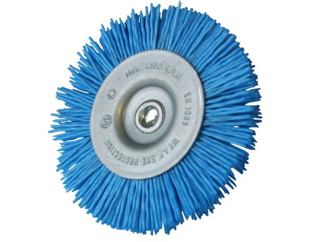 Brosse Circulaire D100x10mm Bleu Nylon