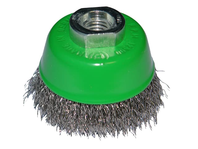 Brosse Coupe D75mm M14 Inox Ondule 0,30MM