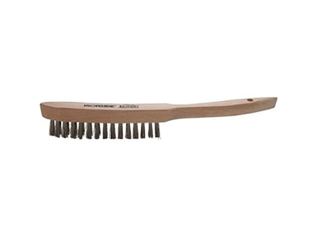 Brosse Manche Bois 3 Rangs Inox 0,30MM