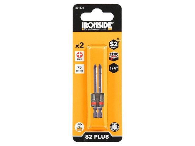 Bits 1/4 X 75 MM, 2PCS Sl 3