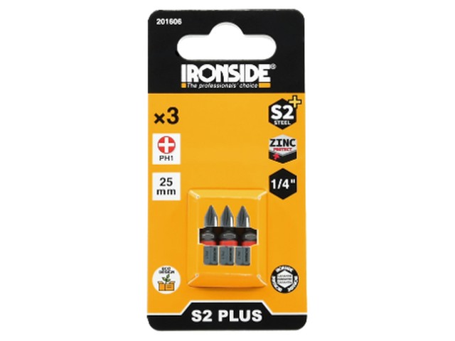 Bits 1/4 X 25 MM, 3 Pcs PH 2