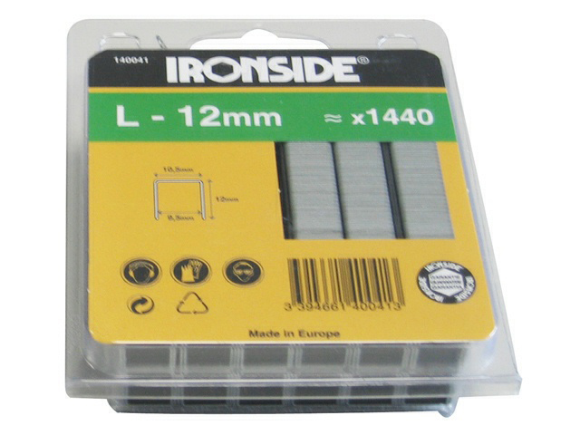 Agrafes L 12MM Blister 1440PCES.