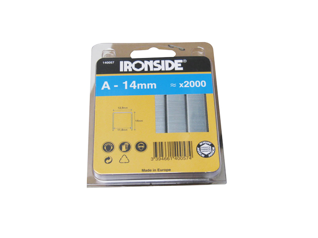 Agrafes A 14MM Blister 2000PCES.
