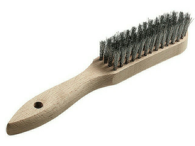 Brosse Manche Bois 4 Rangs Inox 0,30MM