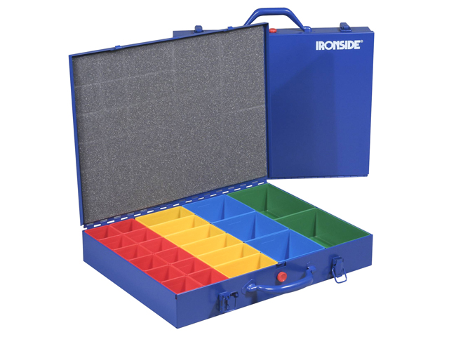 Coffre Metallique Bleu 23 Comp. 440X355X66MM